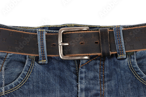 Jeans with a belt
