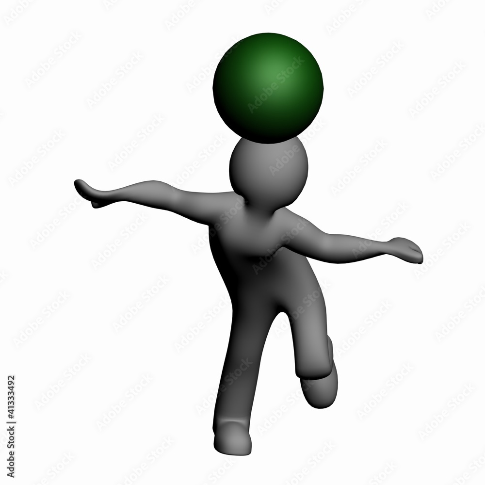 3D man playing with the fate of both bandy 3D man playing with the fate of both bandy