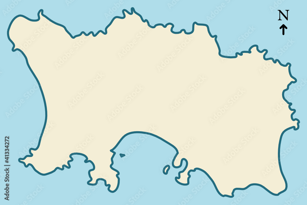 Jersey, Channel Islands Outline Stock Vector Adobe Stock