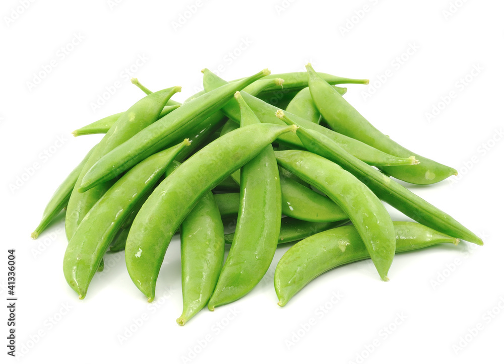 fresh green peas isolated on a white background fresh green peas isolated on a white background