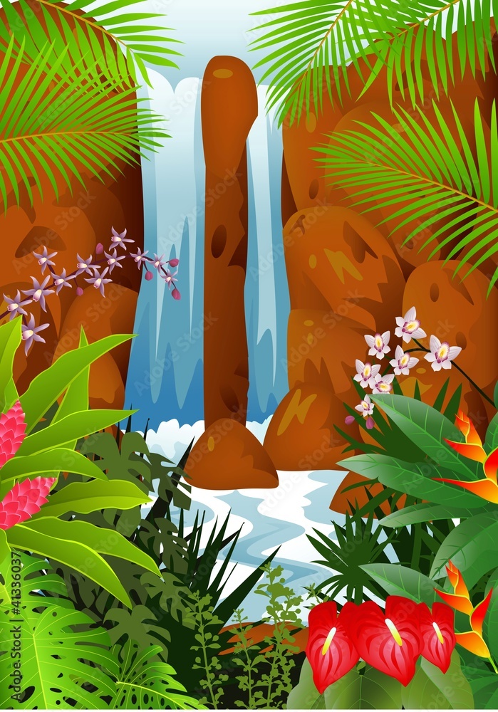 Fototapeta premium Tropical forest background