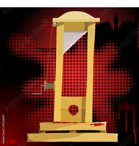 Vector illustration of a guillotine. EPS10 photo