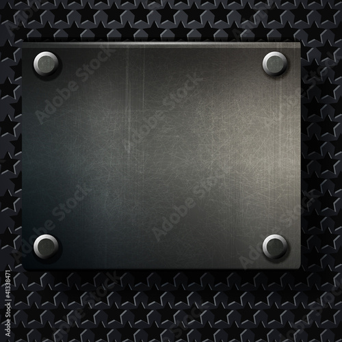 vector grunge background metal plate with screws