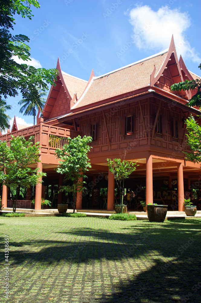 the house in Thai style used from wood