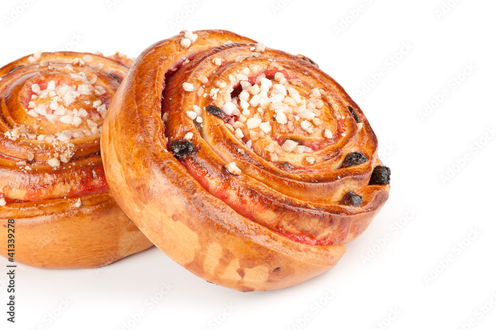 sweet bun isolated on white sweet bun isolated on white