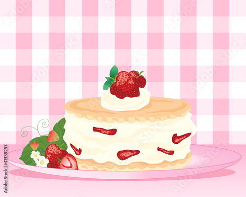 Canvas Print strawberry shortcake
