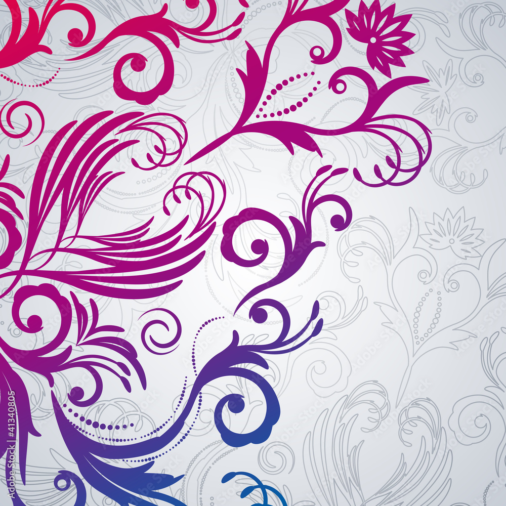 Abstract floral background with east flowers. Abstract floral background with east flowers.