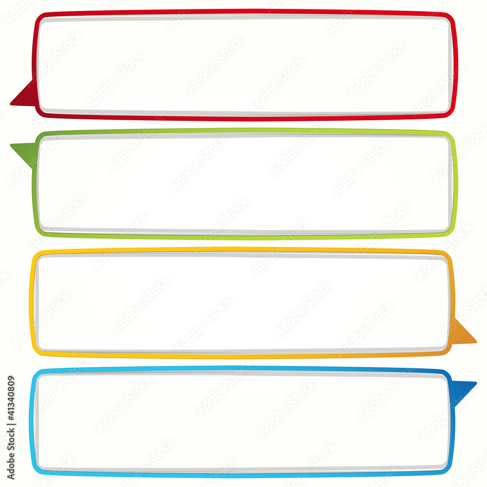 Colorful speech bubble frames. Colorful speech bubble frames.