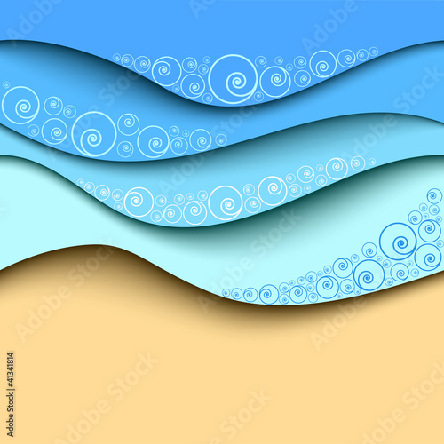 Summer sea beach background