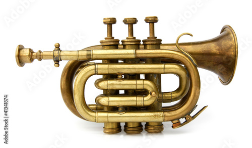 Canvas Print Trumpet old brass instrument