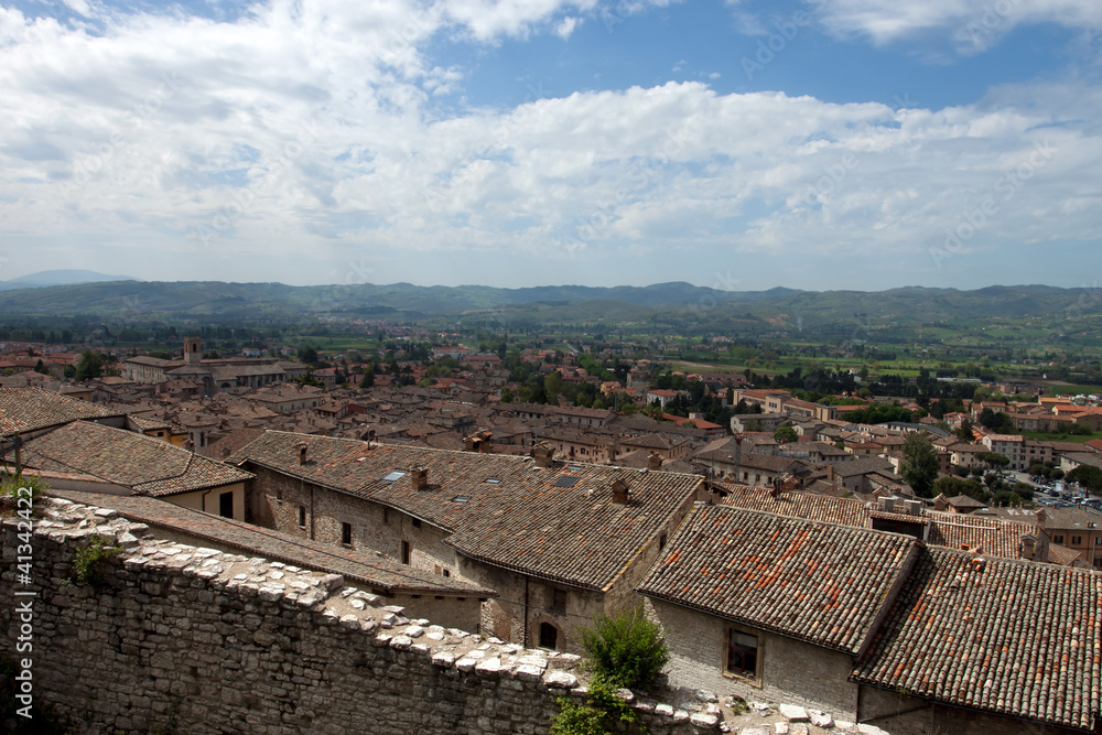 Panoramic view of the city of Gubbio