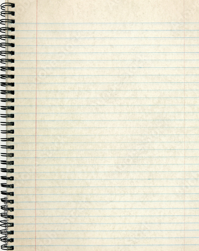 Old notebook page lined paper.