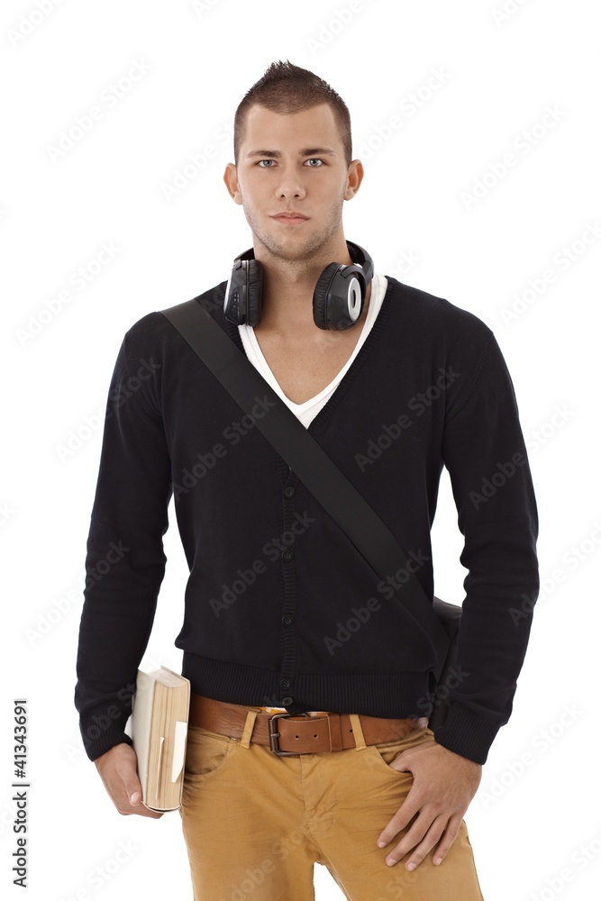 Fototapeta premium Trendy college student boy
