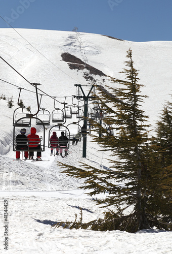 Skiing in Lebanon (Middle East) photo