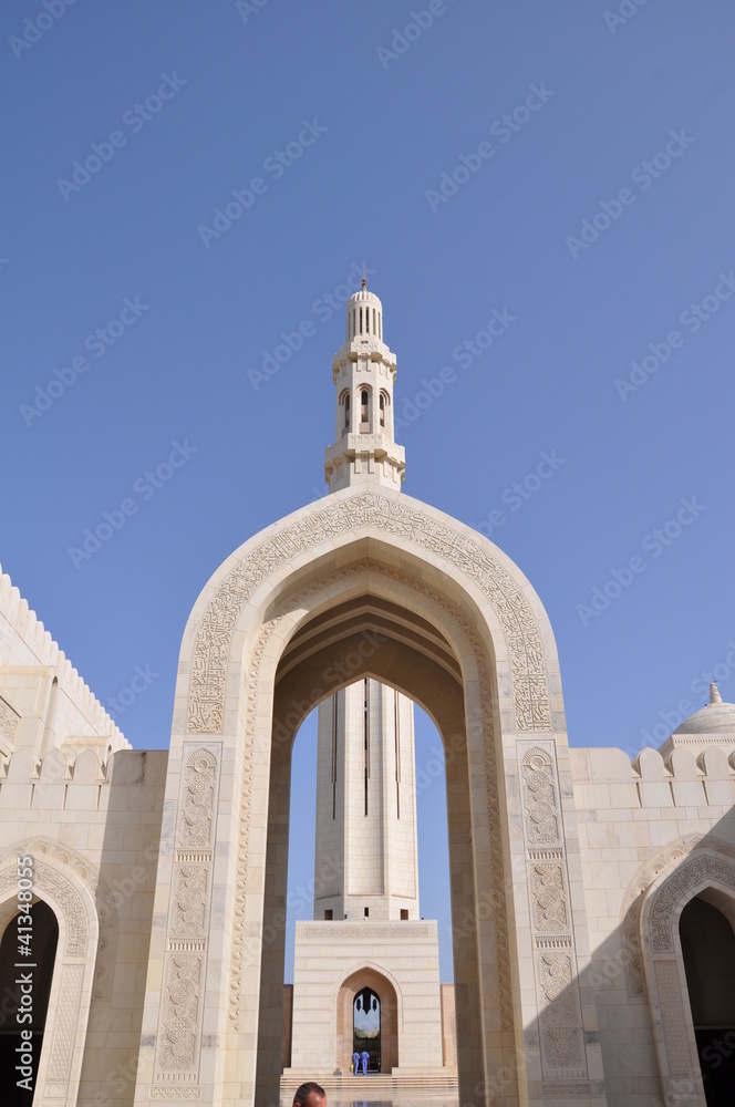 Eingang zur Sultan-Qabus-Moschee, Muscat, Oman