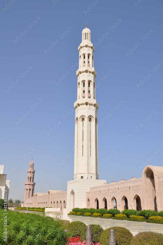 Minarett der Sultan-Qabus-Moschee, Muscat, Oman