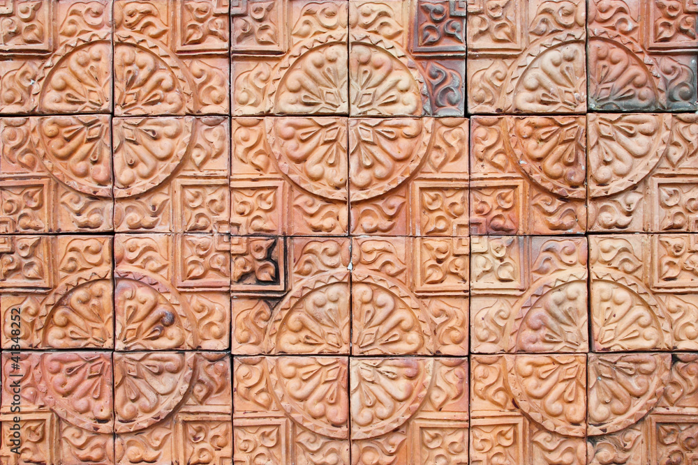 Buddha texture tile wall