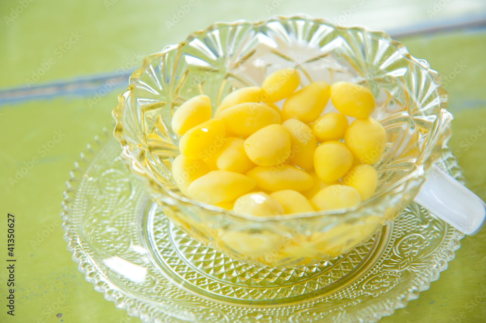 Traditional Chinese dessert cooked with bean curd skin Traditional Chinese dessert cooked with bean curd skin