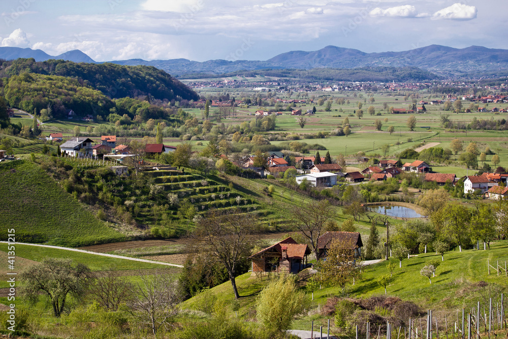 Green landscape of Zagorje region