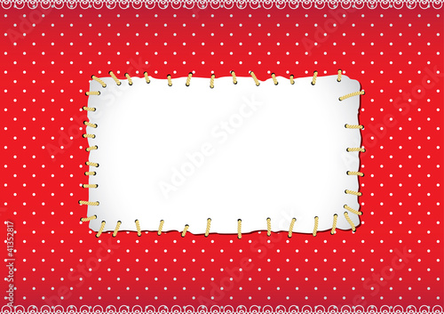 Stitched polka dot frame