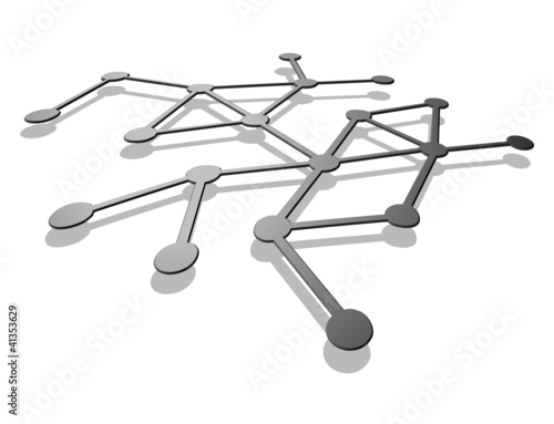 Abstract tech figure