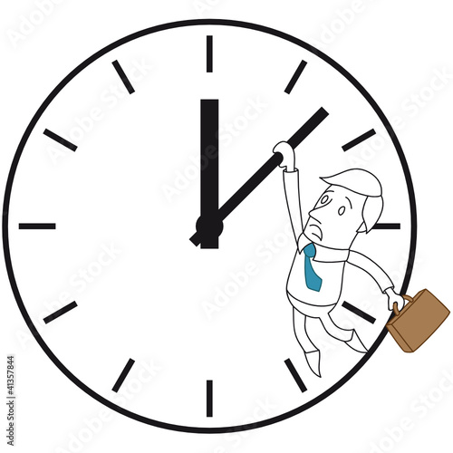 Geschäftsmann, Uhr, Zeitdruck