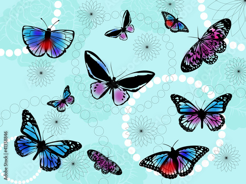 Fond papillons