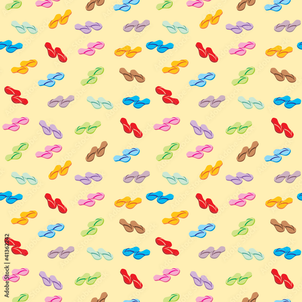 Seamless beach slippers pattern