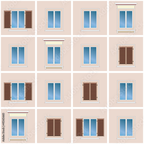 Seamless background of the classic building facade
