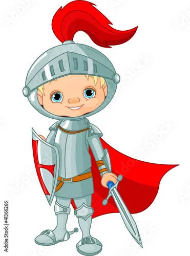 Naklejka na ścianę Średniowieczny rycerz