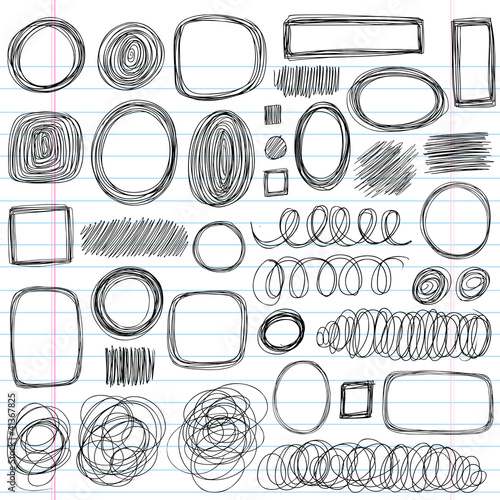 Scribbles Sketchy Doodles Vector Design Elements
