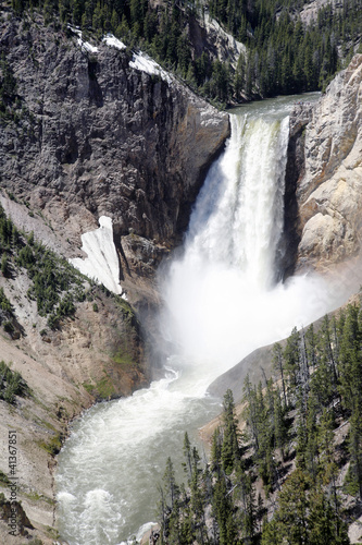 Yellowstone lower fall in yellowstone national park