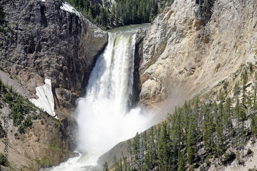 Yellowstone lower fall in the yellowstone national park