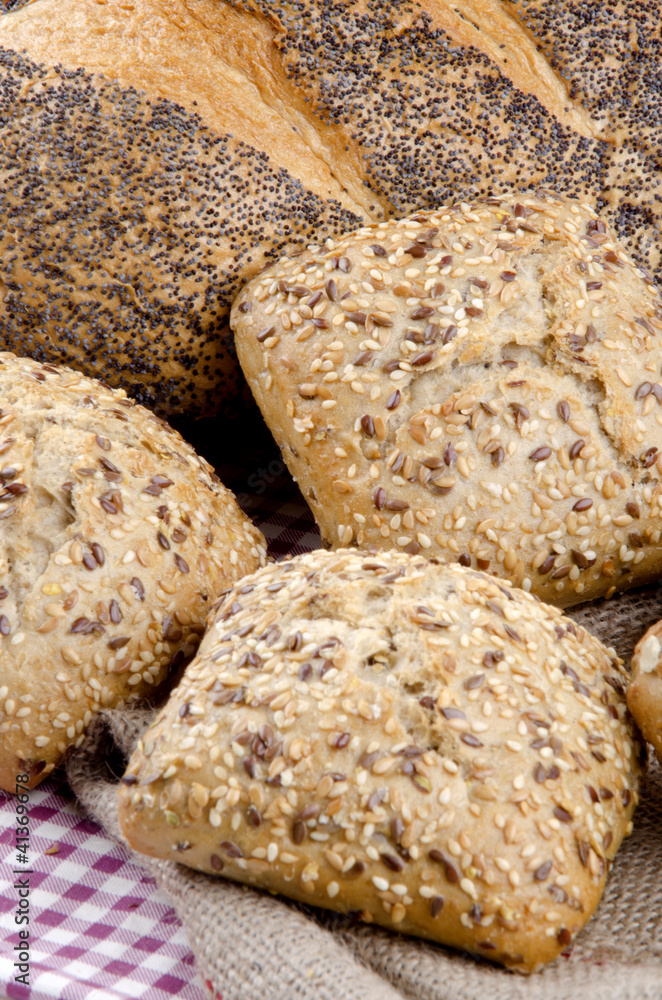 multigrain roll and poppy seed bread multigrain roll and poppy seed bread