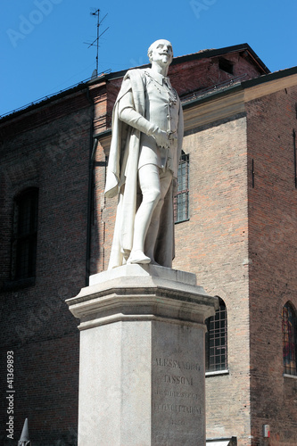 Poet statue located at Piazza Torre, Modena photo