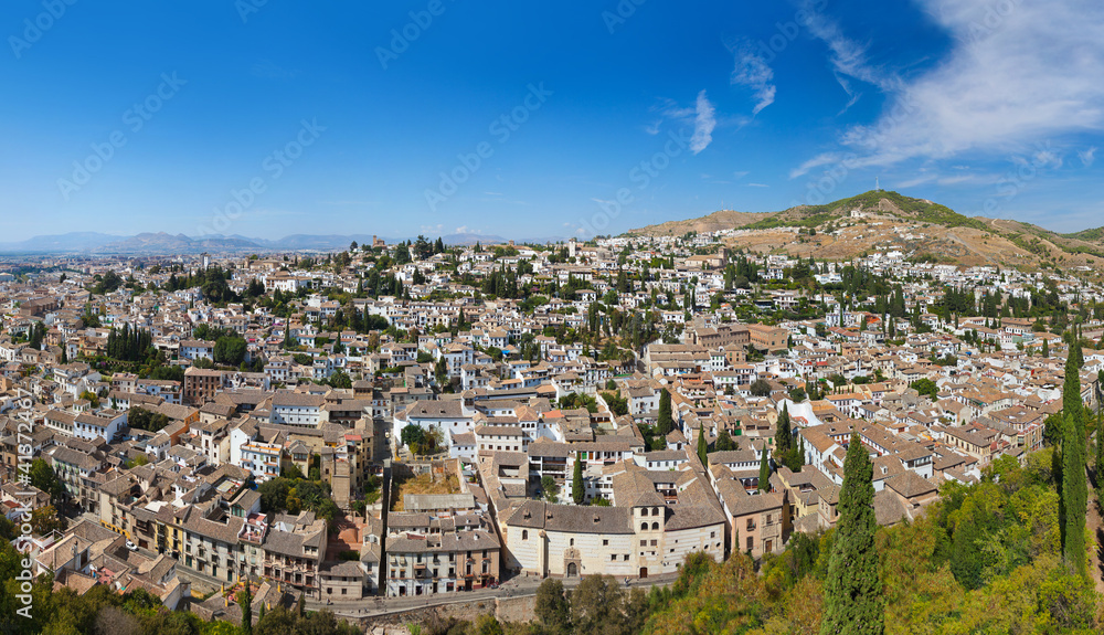 Panorama of Granada Spain