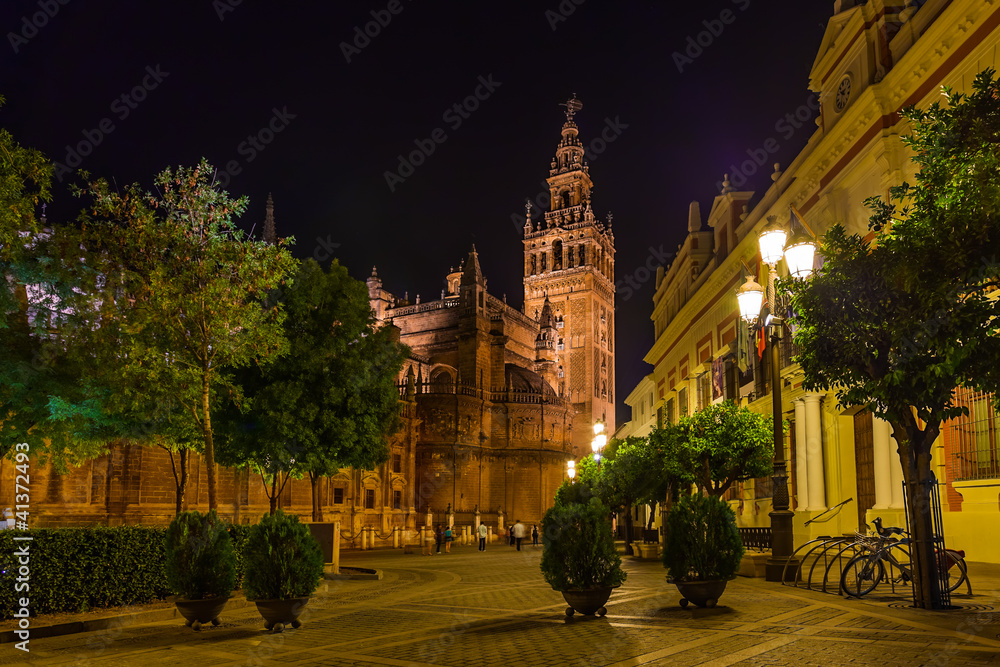 Fototapeta premium Katedra La Giralda w Sewilli w Hiszpanii