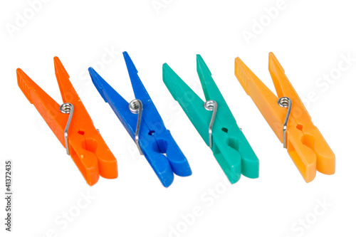 Plastic clothes pegs