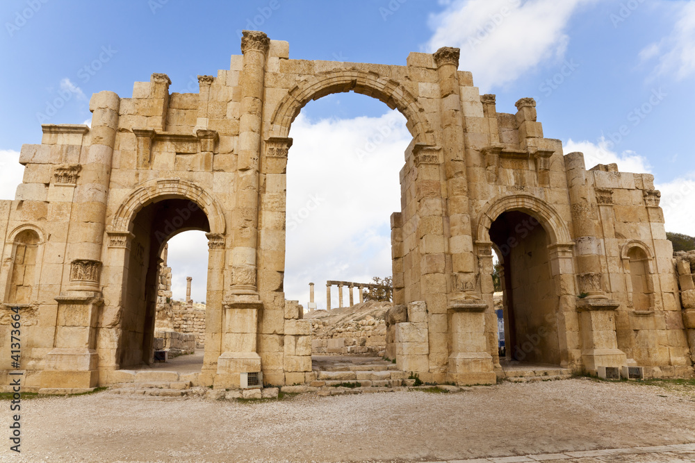 the south gate of ancient jerash, jordan