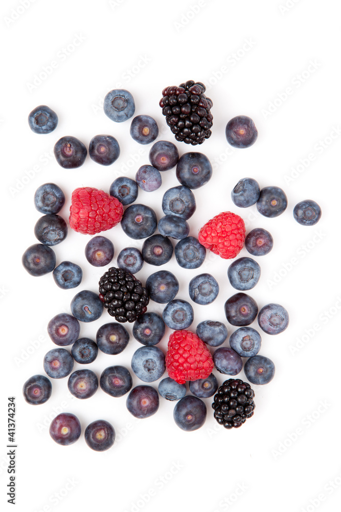 Raspberries and blueberries and blackberries Raspberries and blueberries and blackberries