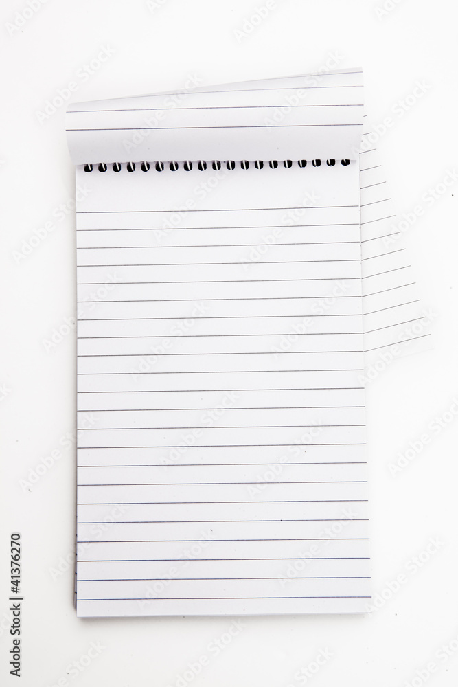 Empty notepad sheet Empty notepad sheet