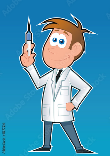 Doctor and syringe.