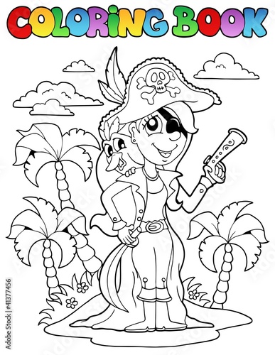 Coloring book with pirate topic 9
