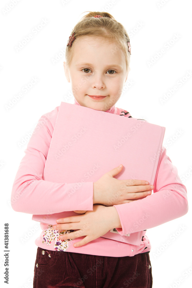 Young girl holding books Young girl holding books