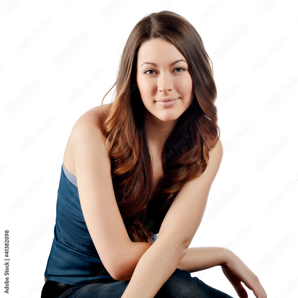 Portrait of beautiful and fashion model woman Portrait of beautiful and fashion model woman