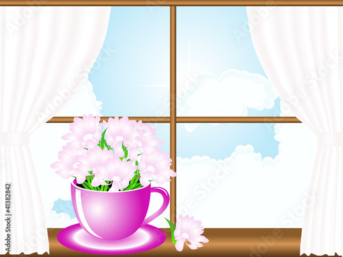 Flowers in window
