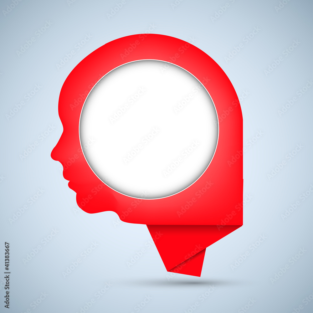 Vector concept face and bubble speech with place for your text Vector concept face and bubble speech with place for your text