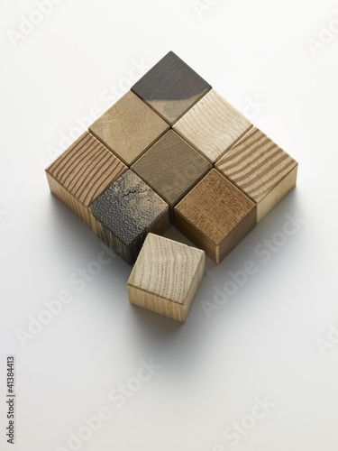 Wallpaper Mural wooden cubes - cubi di legno Torontodigital.ca