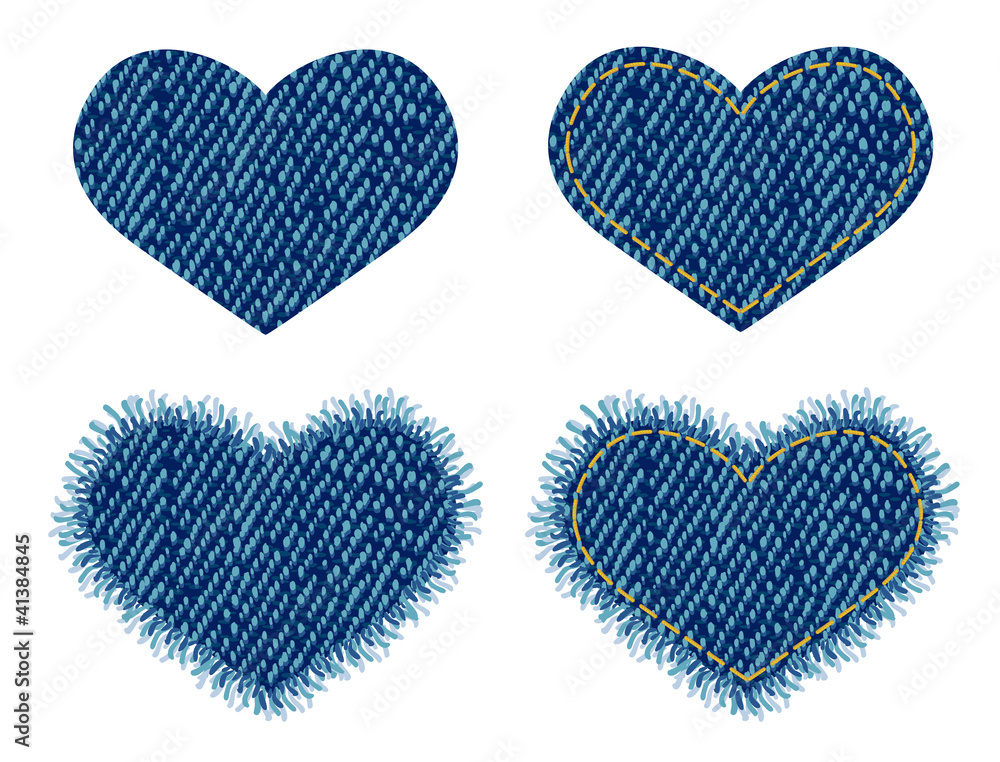 Denim heart patch. Denim heart patch.