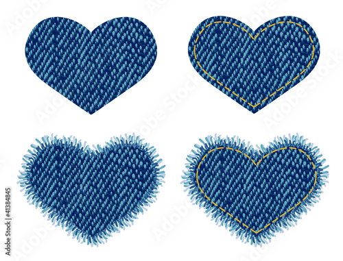 Denim heart patch.